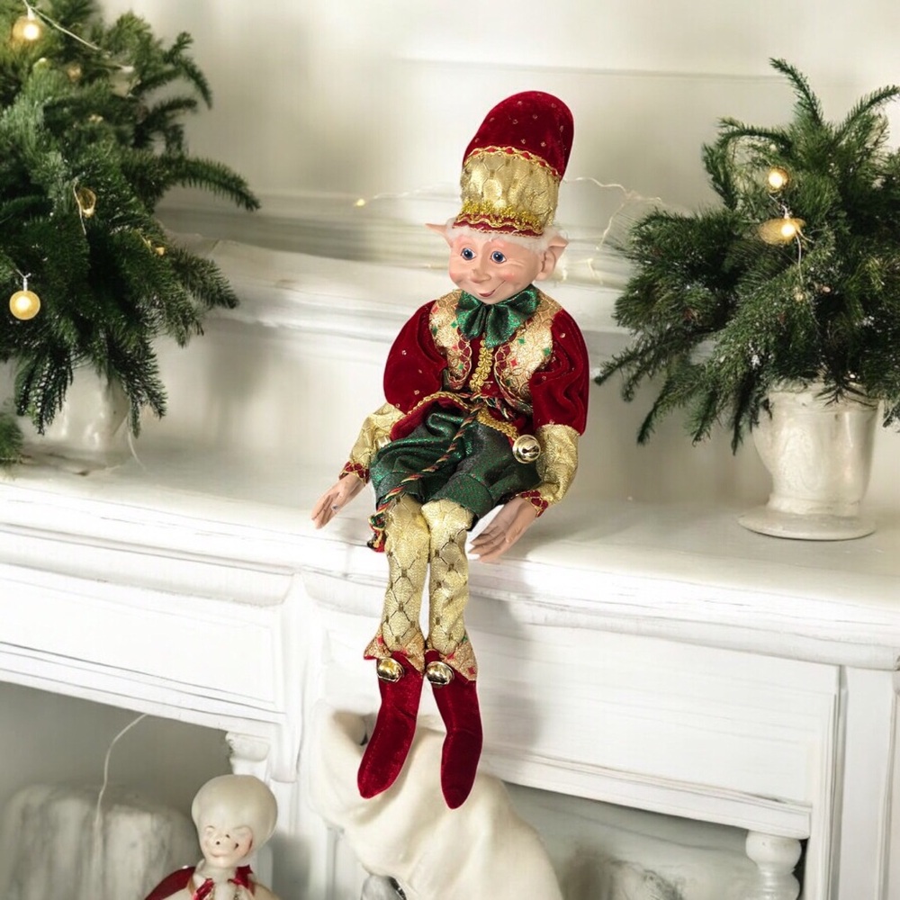 Hobby Lobby Christmas Pixie Elf Poseable Shelf Sitter 21”